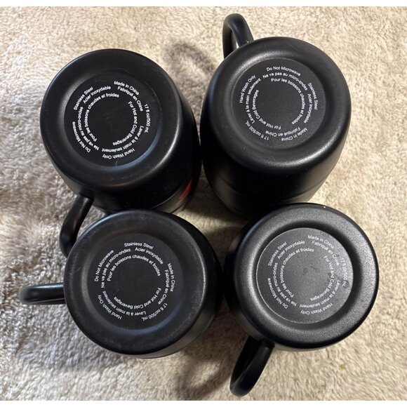 64 oz Growler Stainless Steel W/ 4 Barrell Mugs Black Exterior Insulated Debco - Picture 9 of 16